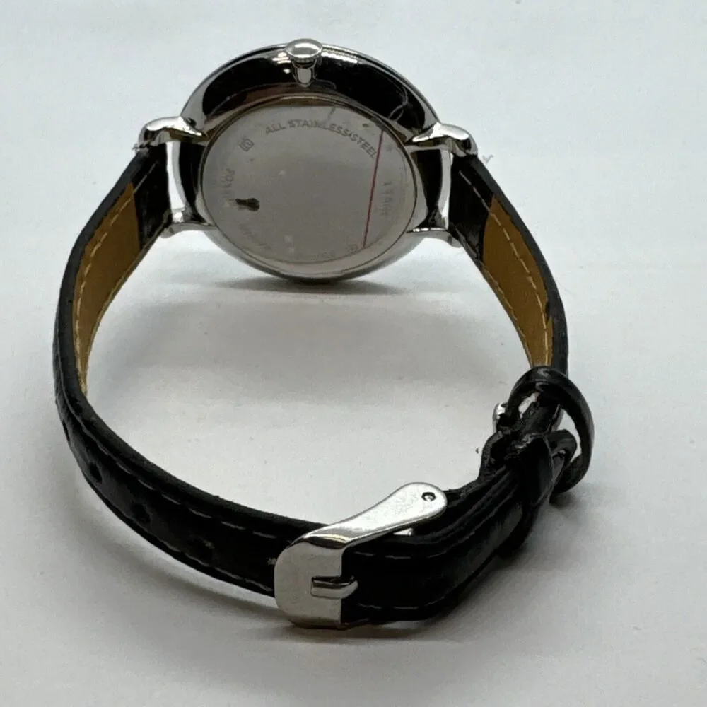 Fossil Jocelyn ES4451 Women Black Leather Analog Dial Quartz Wrist Watch JNA601